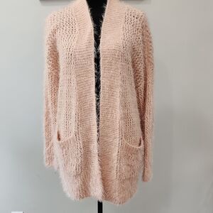 Caslon Soft Pink Open-Front Cardigan